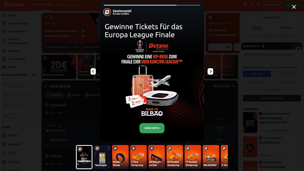 UEFA Gewinnspiel Betano jetzt Final-Tickets gewinnen UEFA Gewinnspiel Betano jetzt Final-Tickets gewinnen