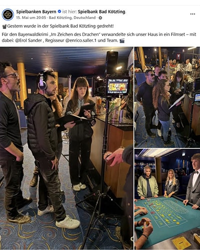 Dreharbeiten in der Spielbank Bad Kötzing