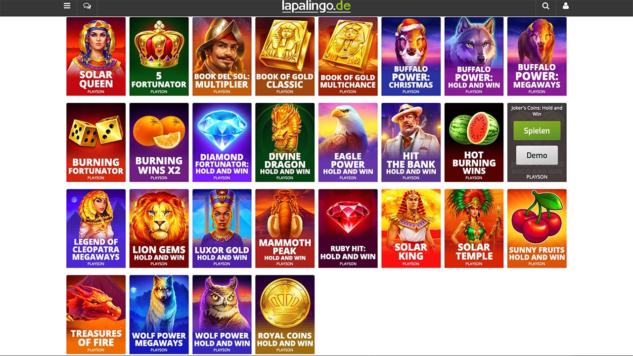 Lapalingo Playson Spiele Lapalingo Playson Spiele