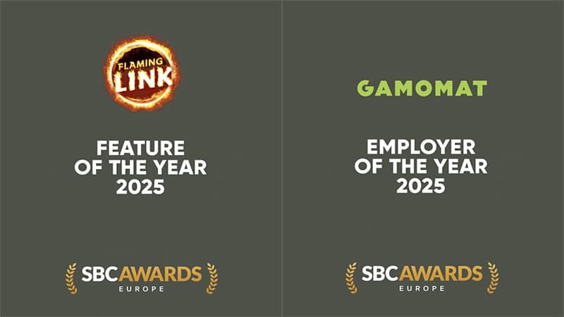SBC Awards Europe 2025: GAMOMAT mit Flaming Link Hold'n'Respin-Feature nominiert