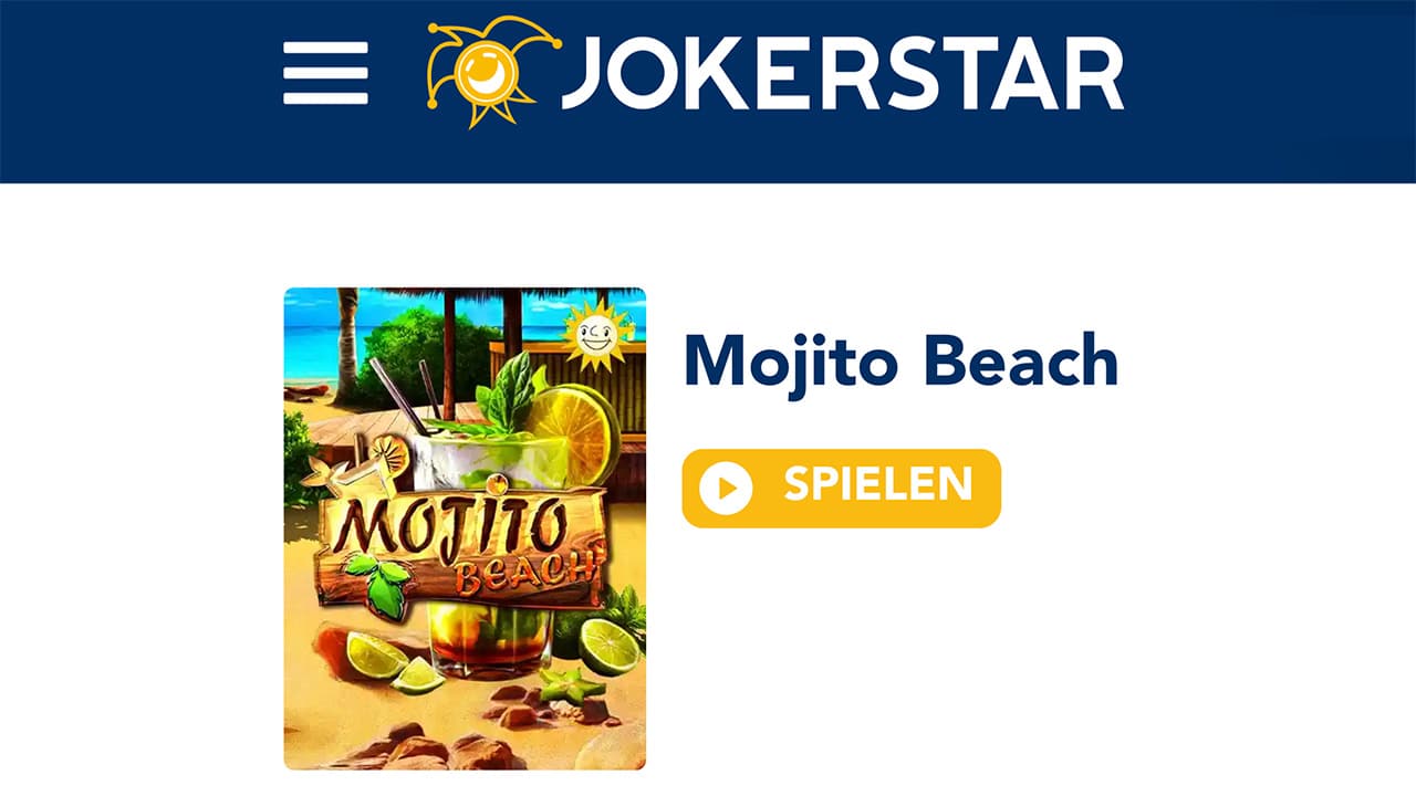 Jokerstar Mojito Beach Freispiele