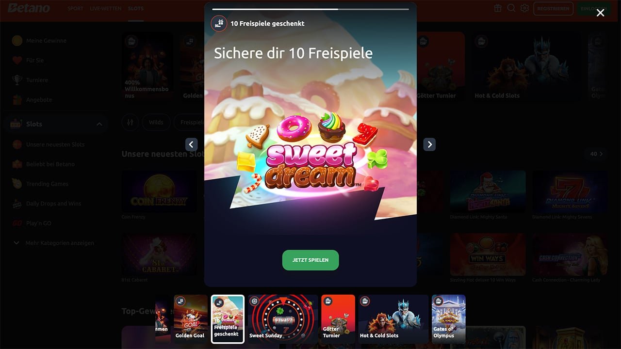 Betano Sonntag Freispiele Hell Mania