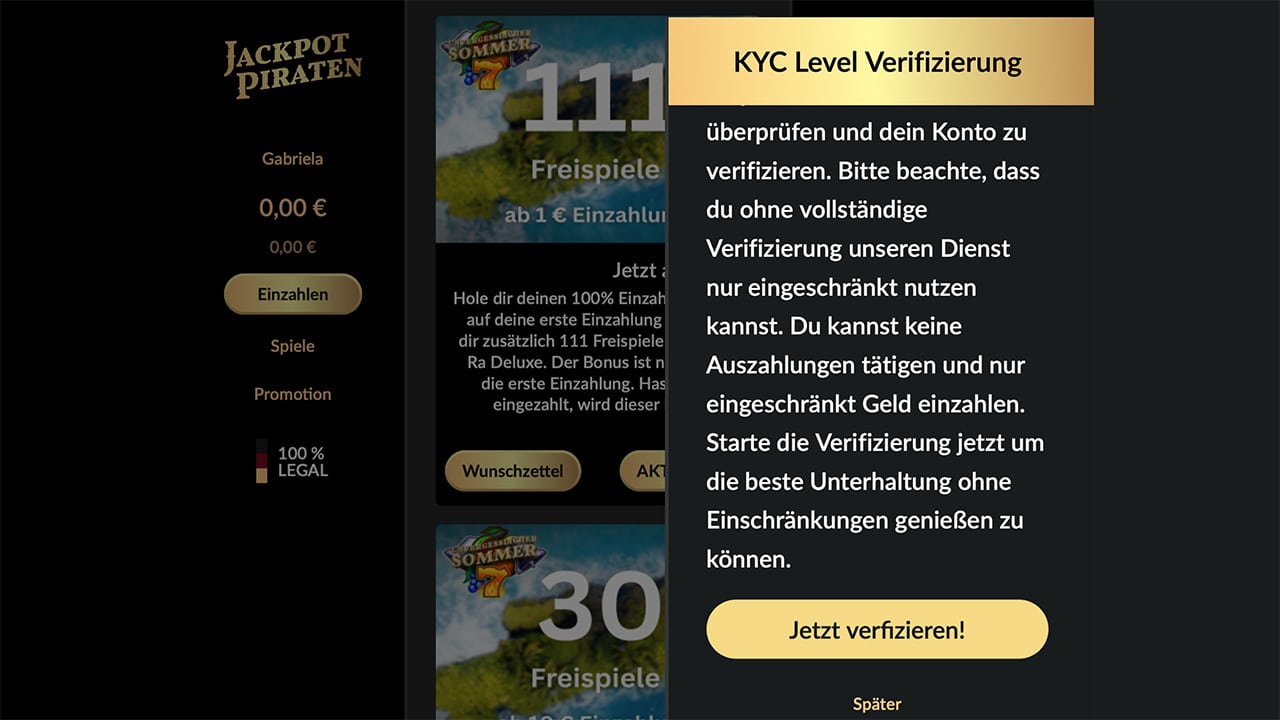 Jackpot Piraten 111 Freispiele