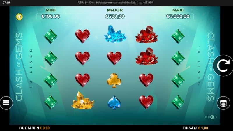 Clash of Gems Slot Test 