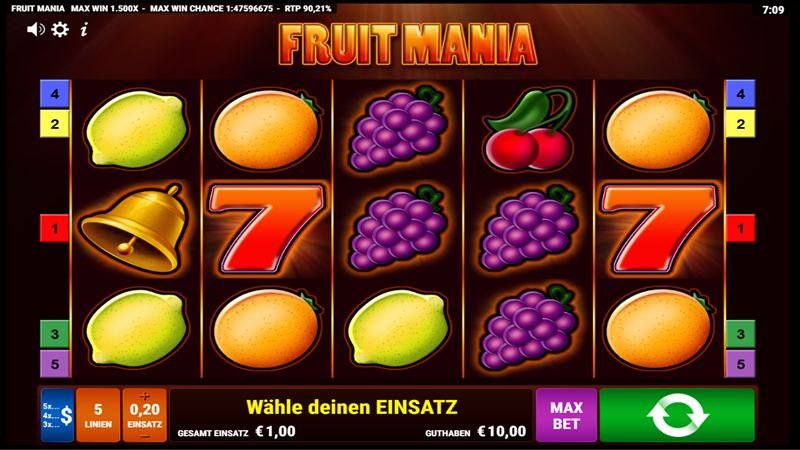 Fruit Mania Slot Test Walzen Fruit Mania Slot Test