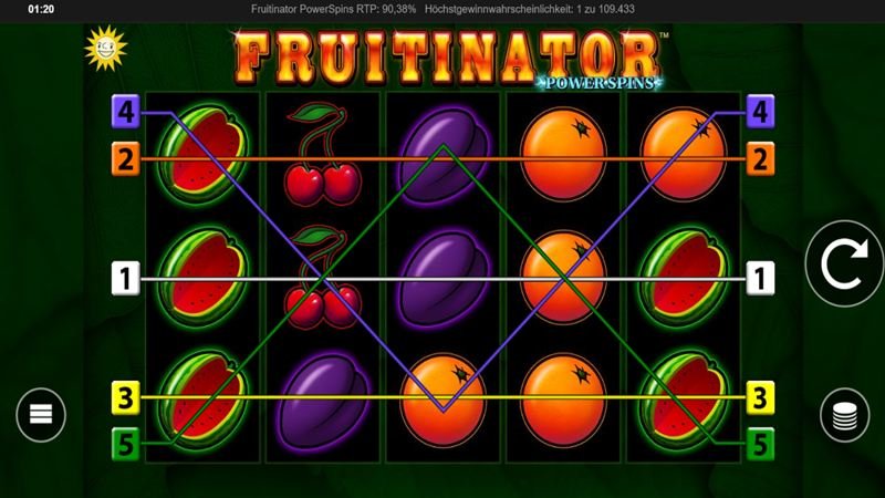 Fruitinator Power Spins Test