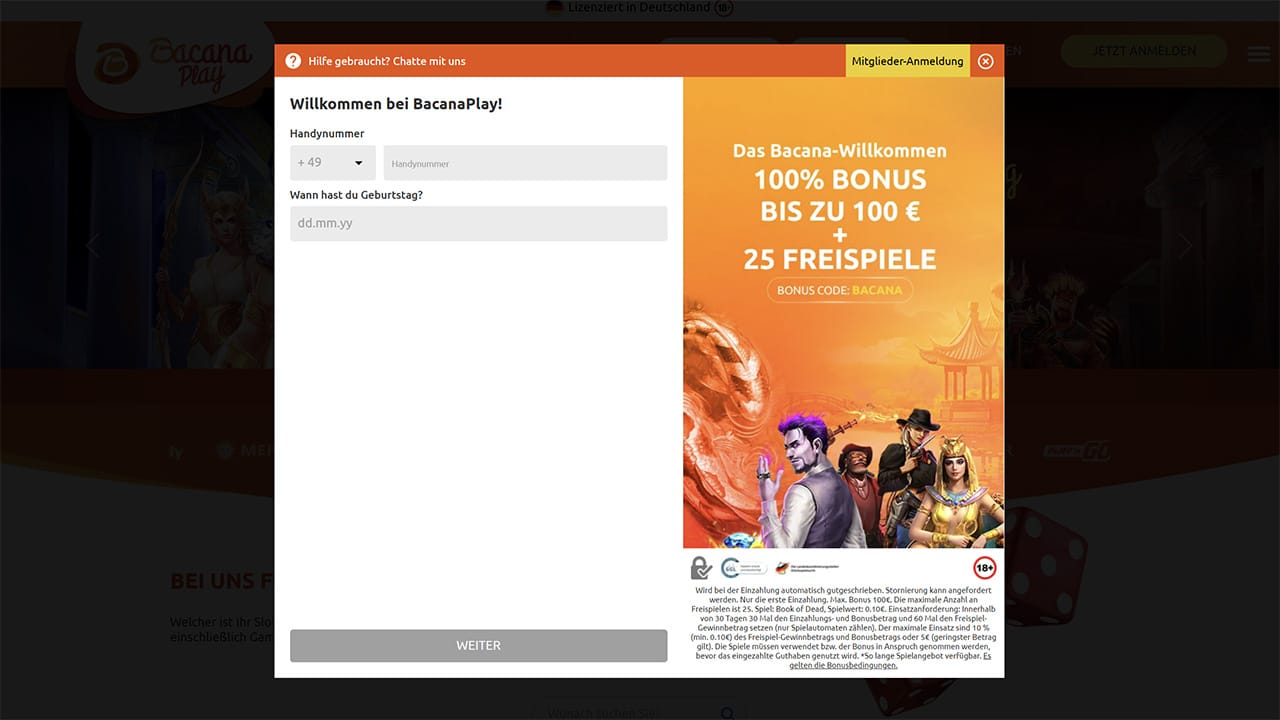 Bacana Casino Freispiele