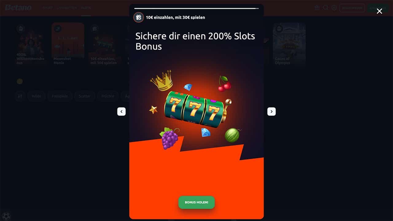 Betano Club Tropicana 10 Freispiele ohne Einzahlung