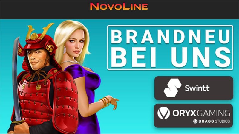 BRAGG Studio ORYX Gaming und Swintt neu bei NOVOLINE.DE! BRAGG Studio ORYX Gaming und Swintt neu bei NOVOLINE.DE!