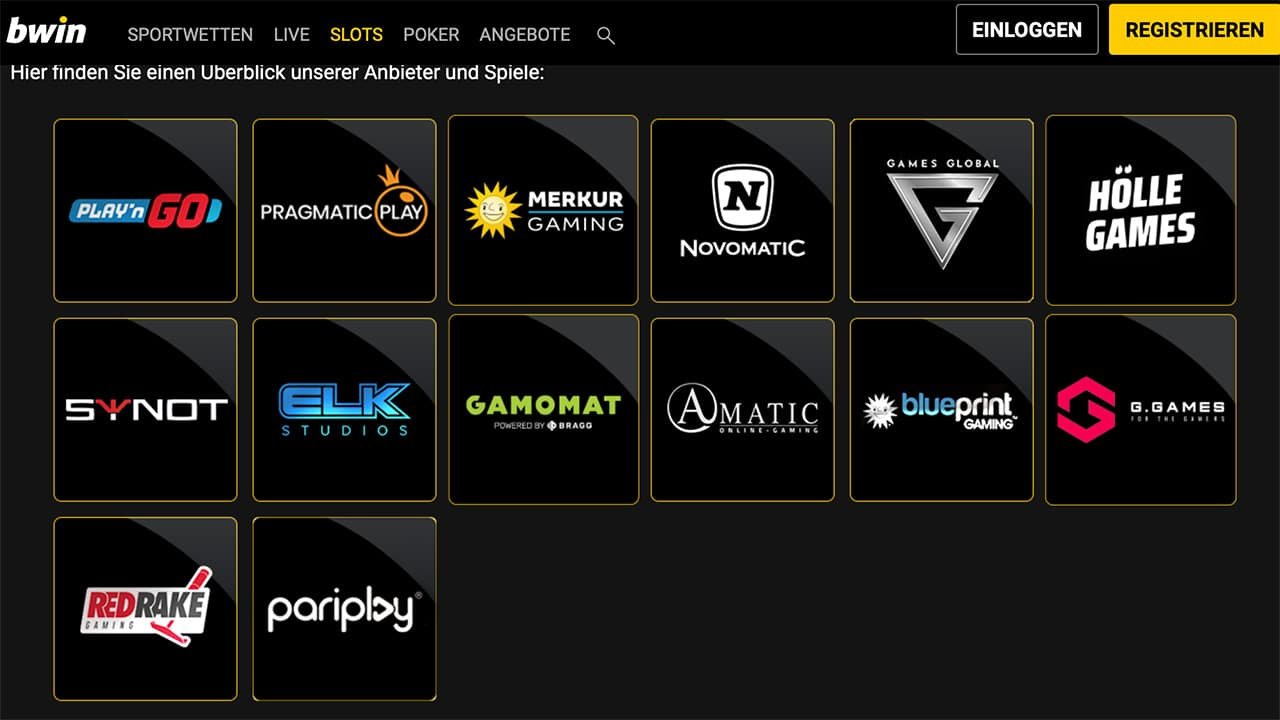 bwin Slots-Anbieter
