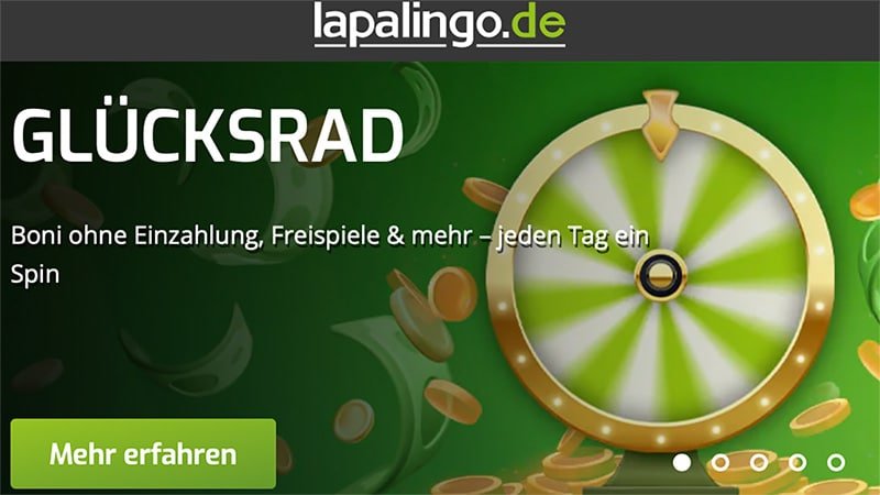 Lapalingo Glücksrad jeden Tag 15 Euro Bonus ohne Einzahlung Lapalingo Glücksrad jeden Tag 15 Euro Bonus ohne Einzahlung