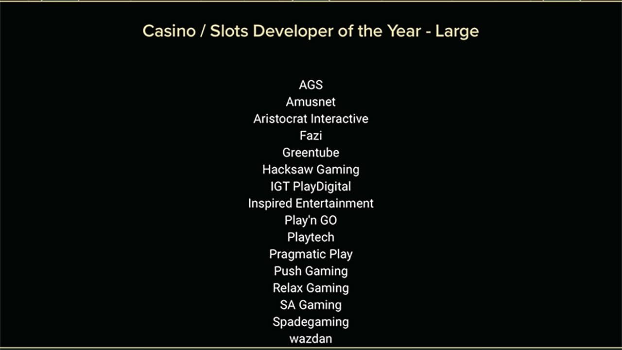 SBC Awards 2025 beste Spieleentwickler Casino