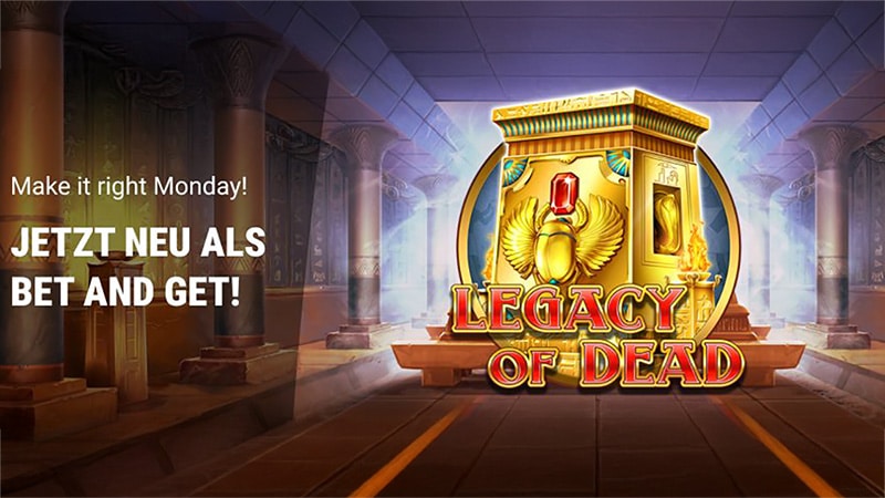 Der perfekte Wochenstart – bei Interwetten Montag 5€ Freebet mit Legacy of Dead abholen! Der perfekte Wochenstart – bei Interwetten Montag 5€ Freebet mit Legacy of Dead abholen!