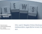 deutsche gluecksspielbehoerde besonders hohe suchtgefahr fuer jugendliche