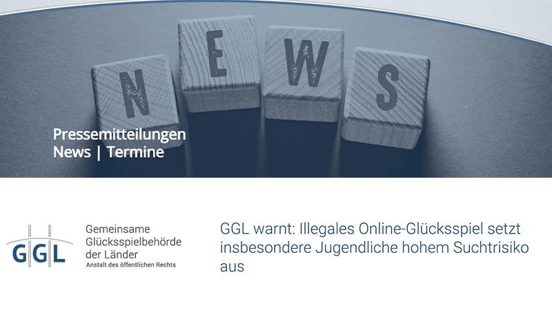 Deutsche Gl&uuml;cksspielbeh&ouml;rde: Besonders hohe Suchtgefahr f&uuml;r Jugendliche!