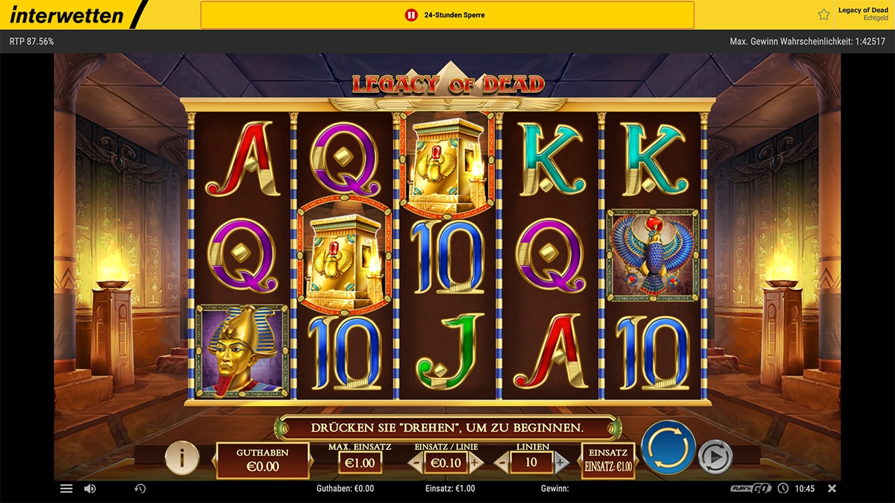 Interwetten Legacy of Dead Freebet Interwetten Legacy of Dead Freebet