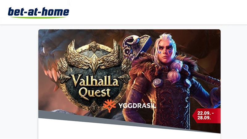 Yggdrasil Casino Turnier bei bet-at-home 2000€ Preisgeld!
