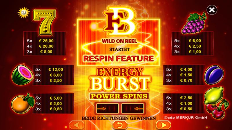 Energy Burst Power Spins 