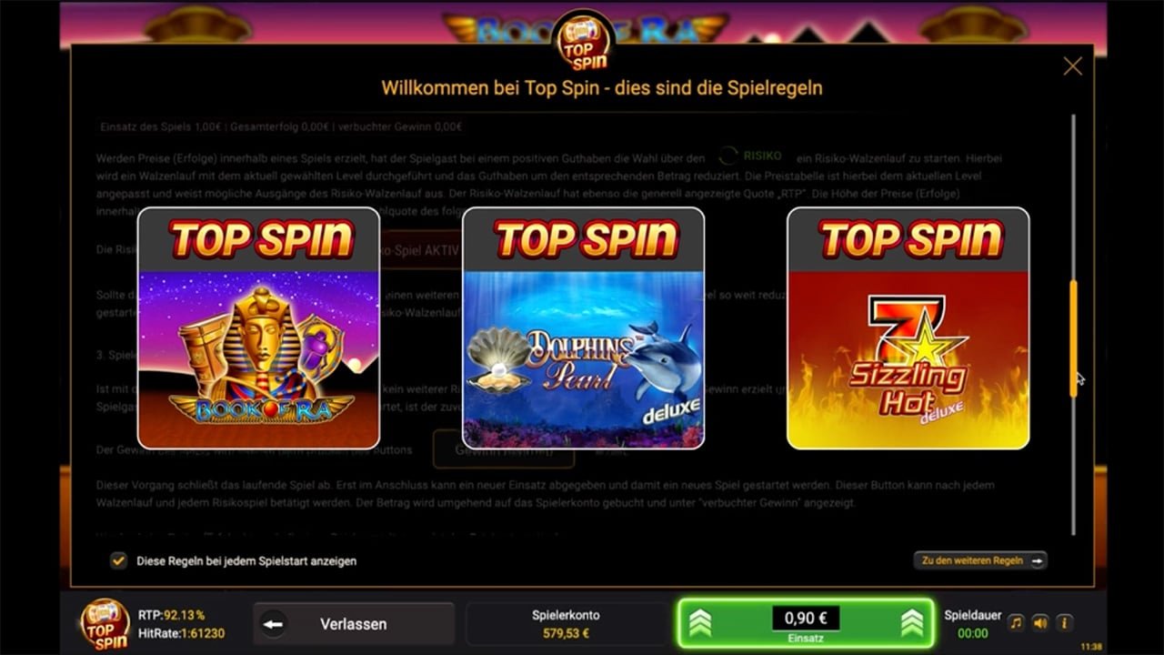 NOVOLINE.DE neue Top Spin Slots NOVOLINE.DE neue Top Spin Slots