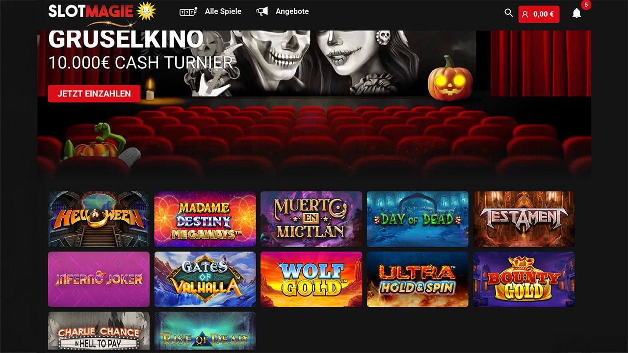 SlotMagie Gruselturnier Slots