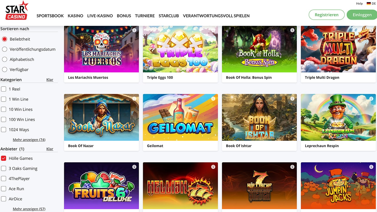 StarCasino Hölle Games Angebot StarCasino Hölle Games Angebot