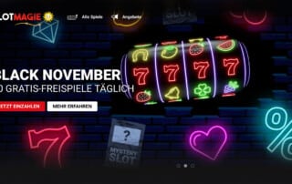 black november jeden tag 10 freispiele gratis bei slotmagie
