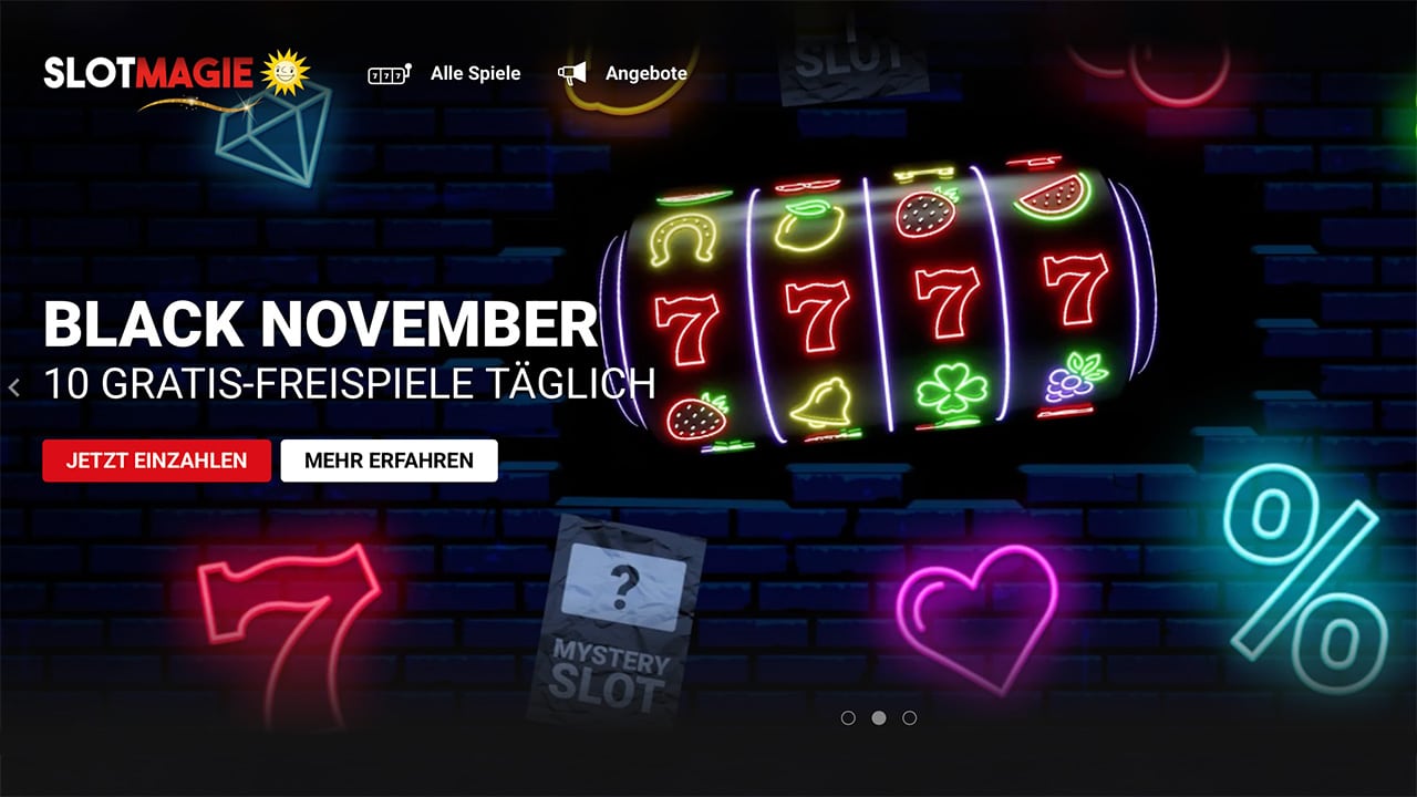 black november jeden tag 10 freispiele gratis bei slotmagie