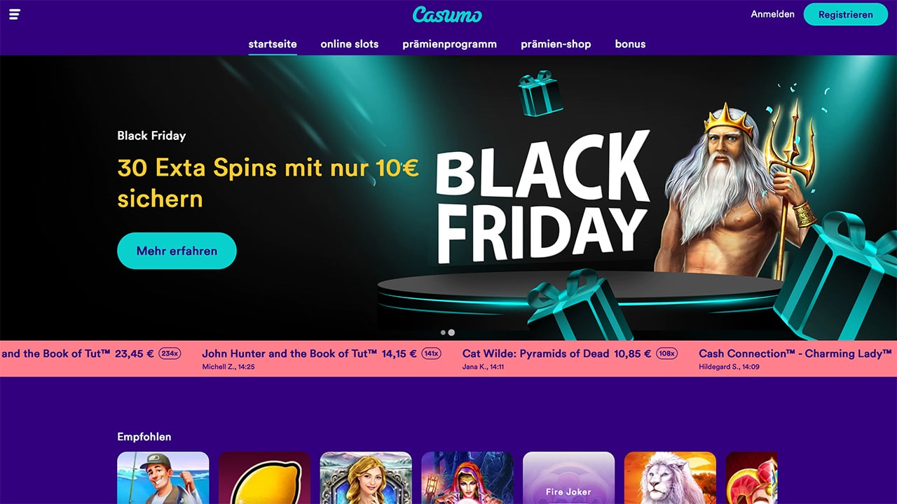 Casumo Freispiel Knaller zum Black Friday Casumo Freispiel Knaller zum Black Friday