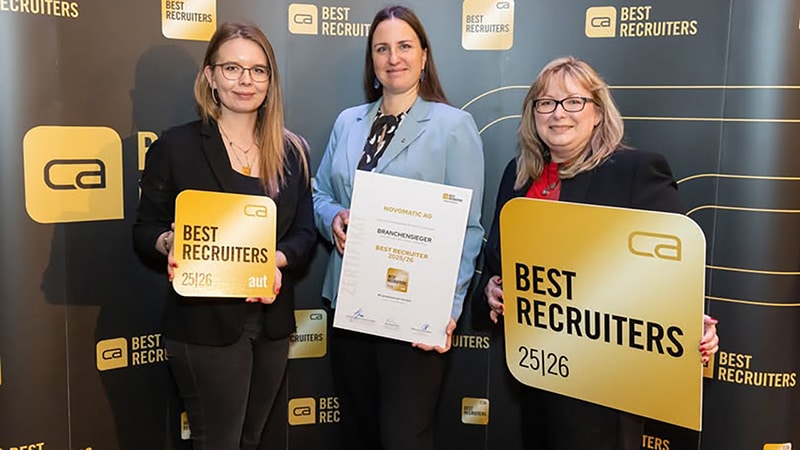NOVOMATIC ist Branchenbester in der BEST RECRUITERS Studie 2025/26!