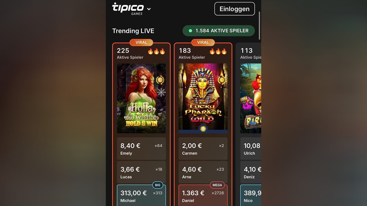 Tipico Live Slots Trending 29. November 2025 Tipico Live Slots Trending 29. November 2025