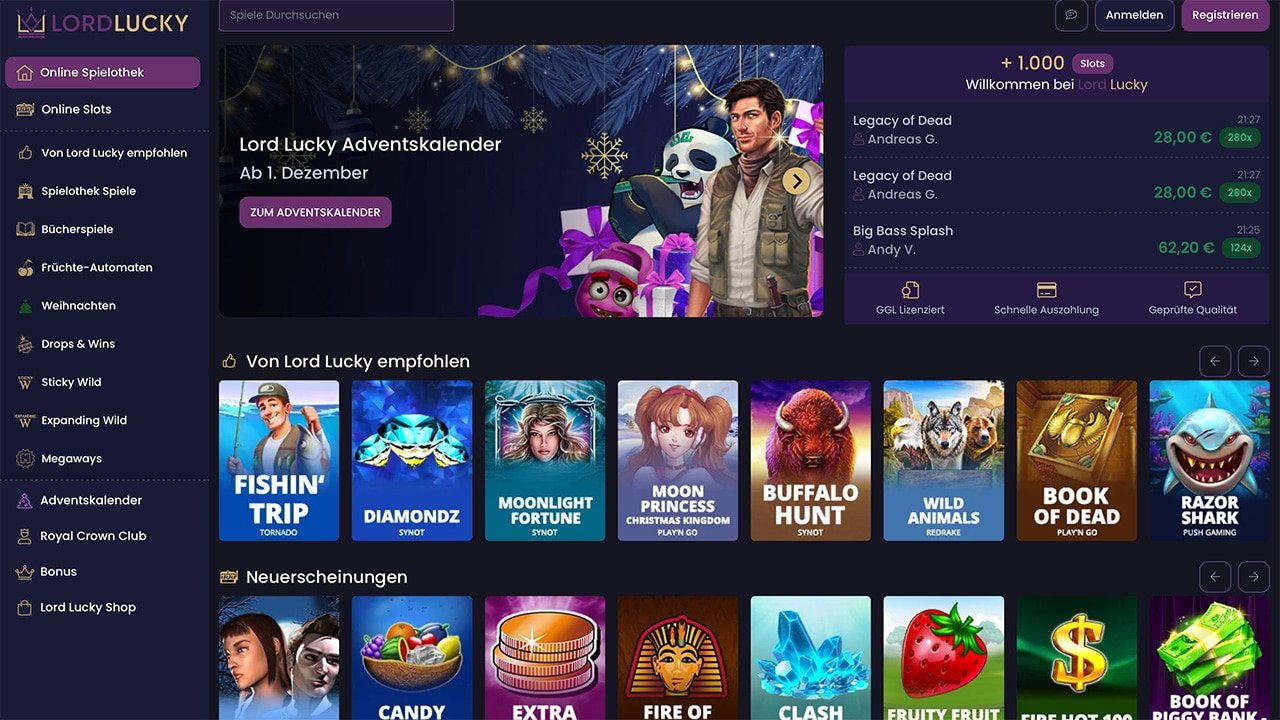 Lord Lucky Weihnachtskalender