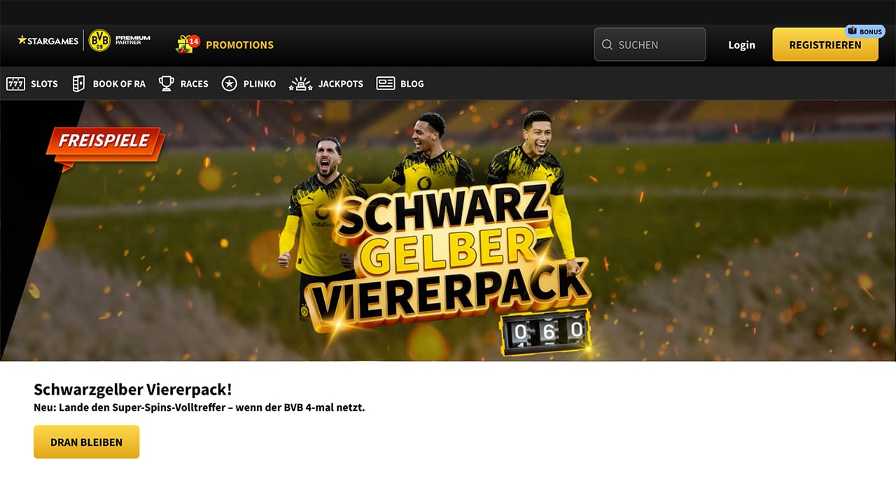 StarGames Schwarzgelber Viererpack