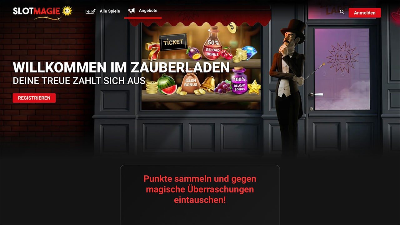 SlotMagie Bonusangebote f&uuml;r Bestandskunden