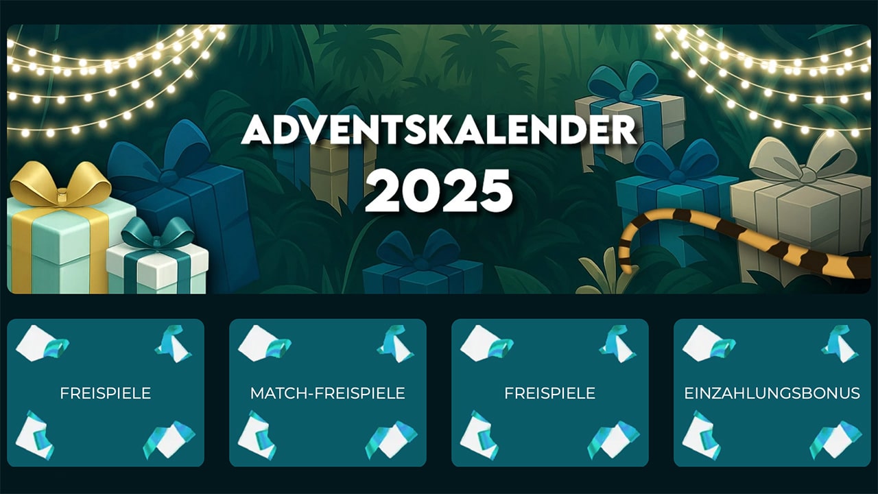 tigerspin adventskalender 2025 tuer auf bonus raus der tiger spielt weihnachtsmann auf steroiden