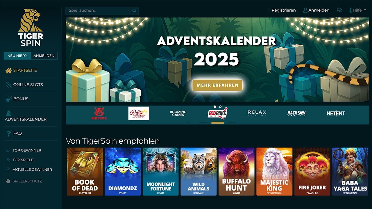 TigerSpin Weihnachtskalender 2025