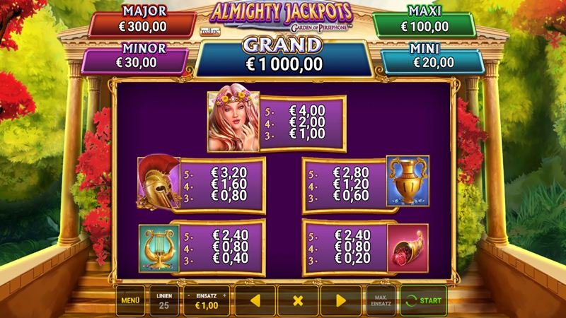 ALMIGHTY JACKPOTS Garden of Persephone