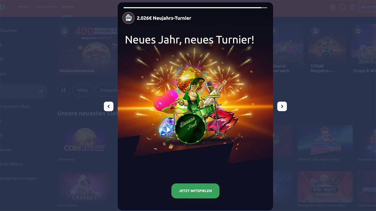 betano 2026 euro neujahrs turnier jetzt online casino echtgeld gewinnen