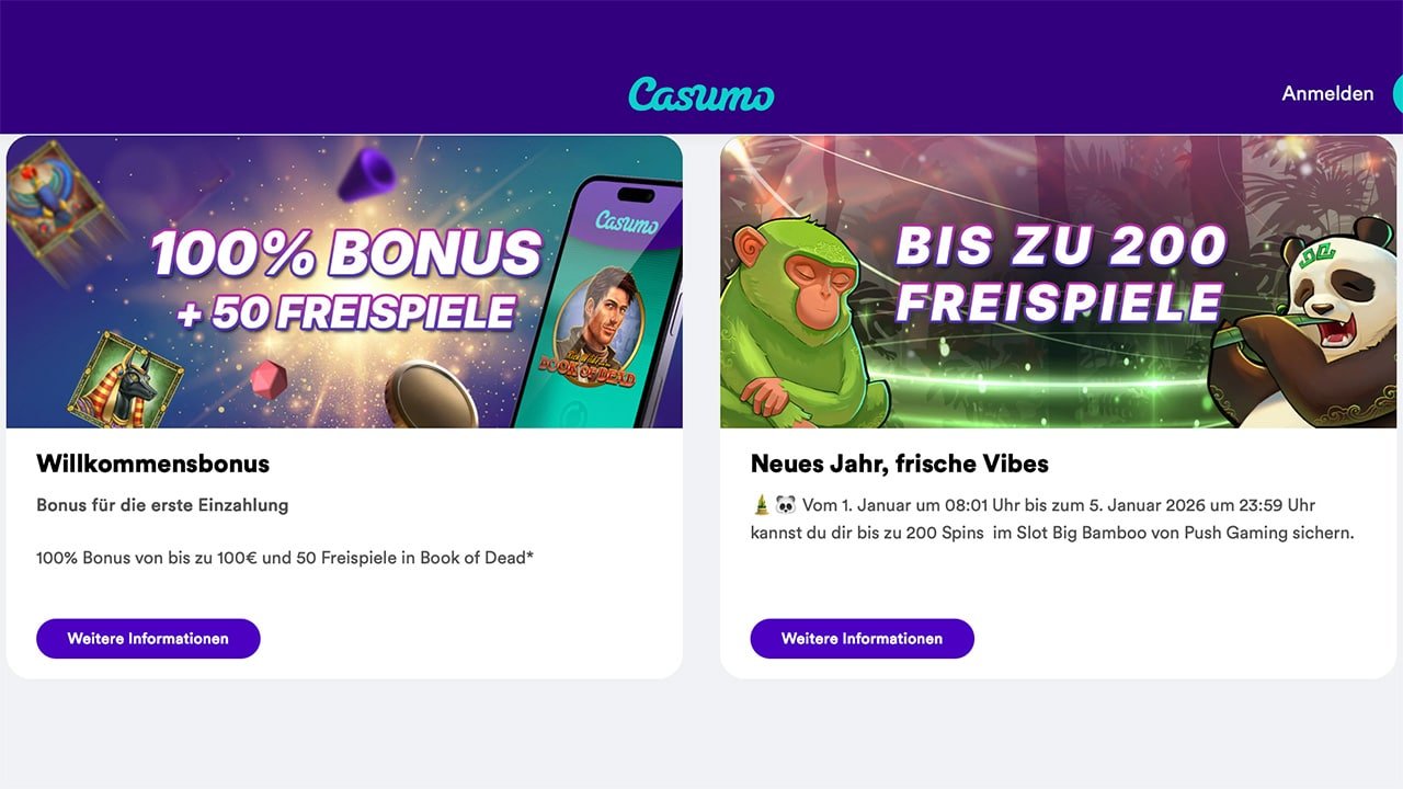 Casumo Big Bamboo 200 Freispiele