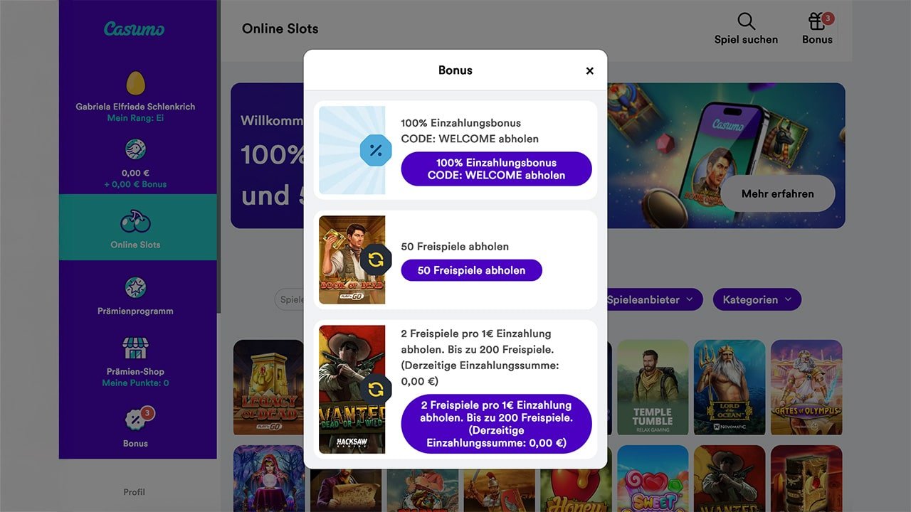 Casumo Casino Wanted Dead or a Wild 200 Freispiele