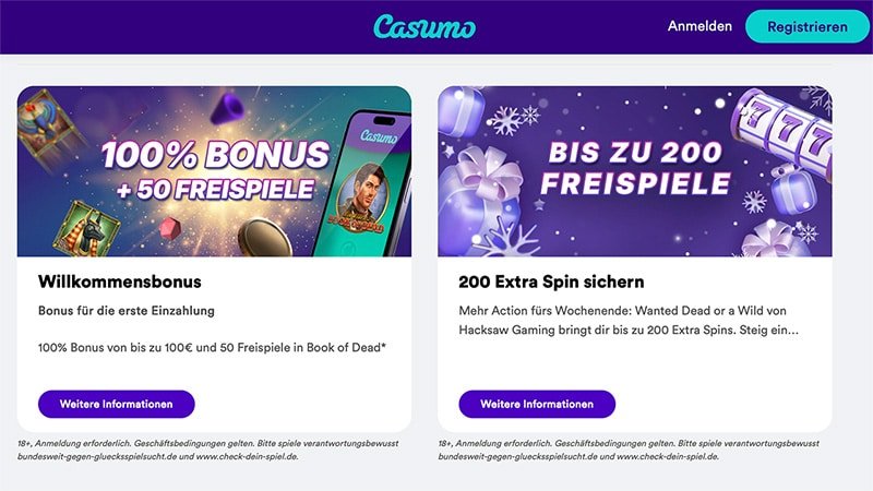 Casumo Extra Spins Bonus: Holen Sie sich 200 Freispiele f&uuml;r Wanted Dead or a Wild!