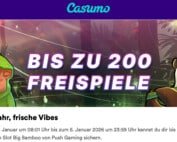casumo neujahrsbonus 200 freispiele auf big bamboo neues jahr neue spins
