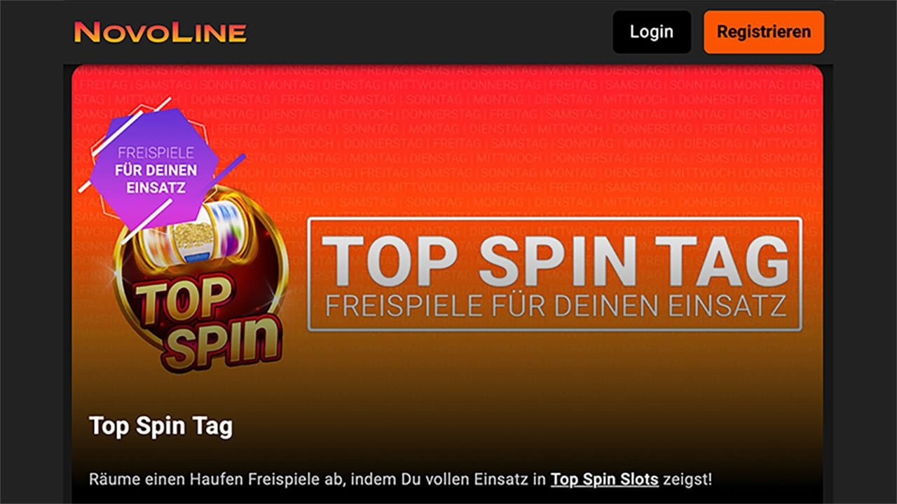 NOVOLINE.DE Top Spin Casino Bonus NOVOLINE.DE Top Spin Casino Bonus