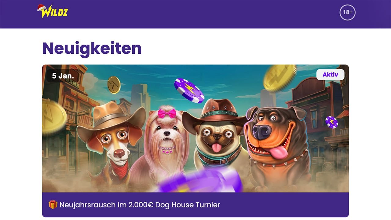 Wildz 2000 Euro Online Slots Turnier Wildz 2000 Euro Online Slots Turnier