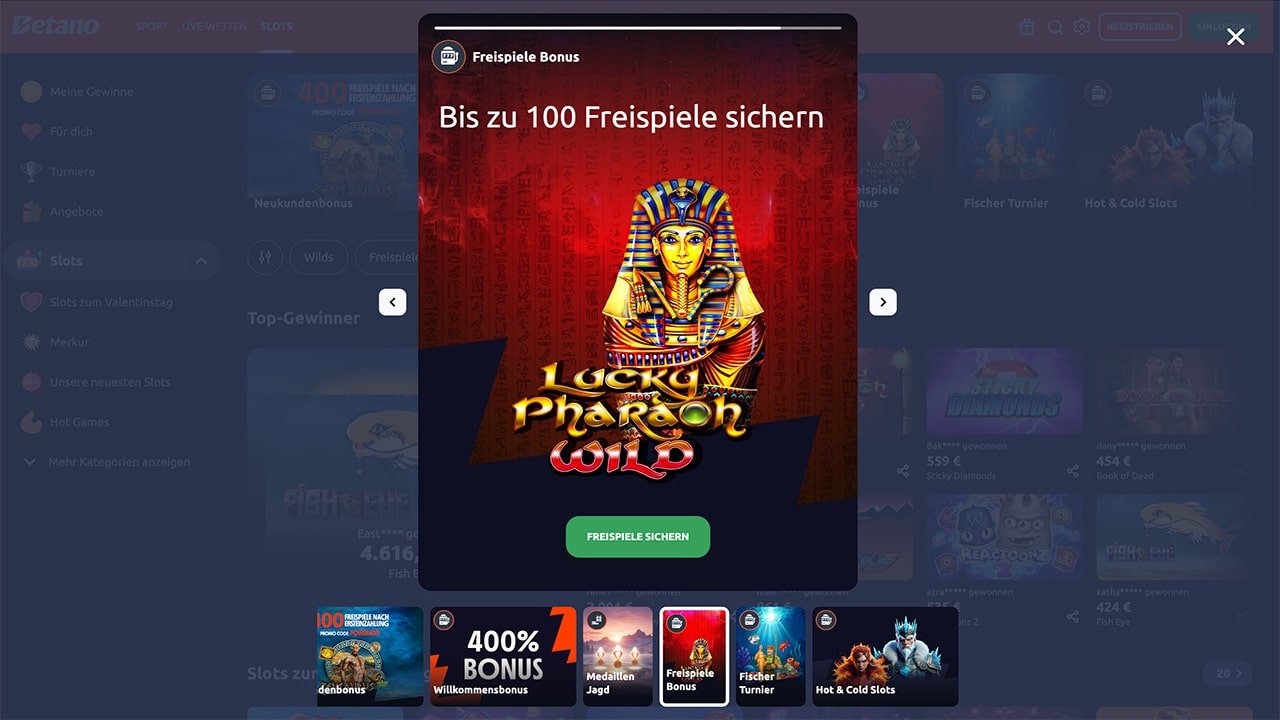 Betano Merkur Freispiele ohne Umsatzbedingungen