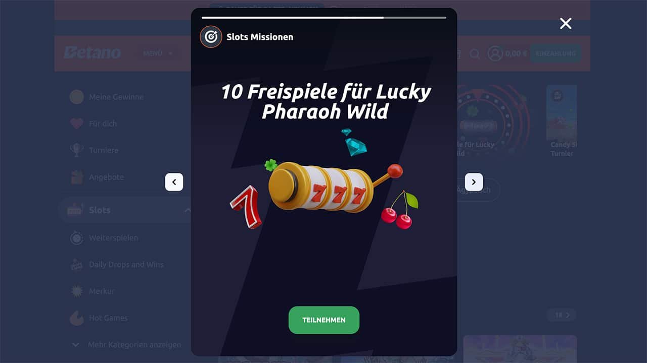 Betano Casino Lucky Pharaoh Wild ohne Einzahlung