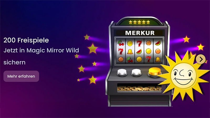 Jetzt 200 Freispiele kassieren: Magic Mirror Wild Bonus bei Lordlucky!