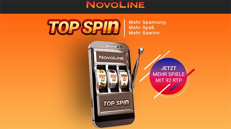 Mehr RTP für Deutschland – NOVOLINE.DE erweitert Slot-Klassiker mit Top Spin!