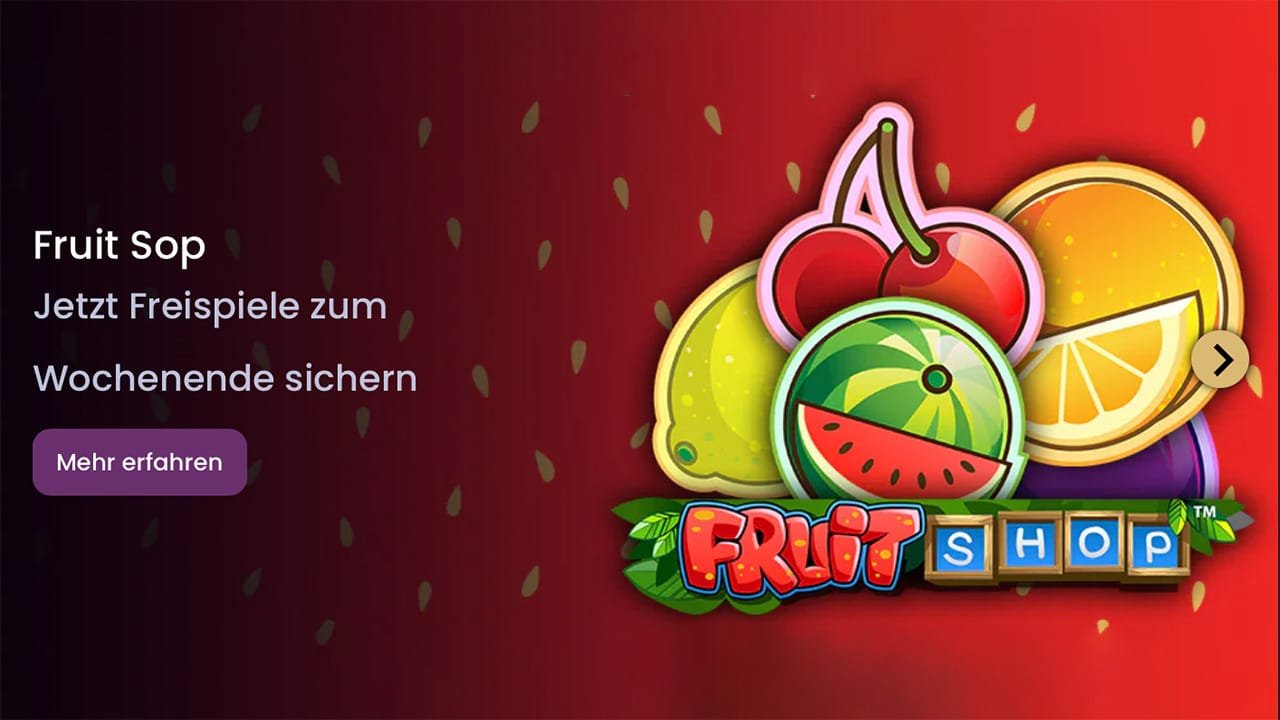 200 fruit shop freispiele exklusiver lordlucky bonus