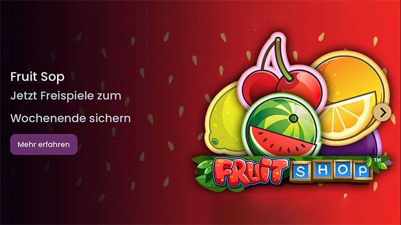 200 Fruit Shop Freispiele &ndash; exklusiver LordLucky Bonus!