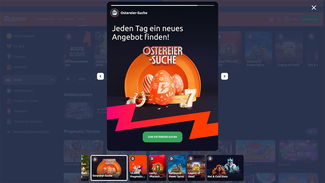 Betano Ostereier-Suche